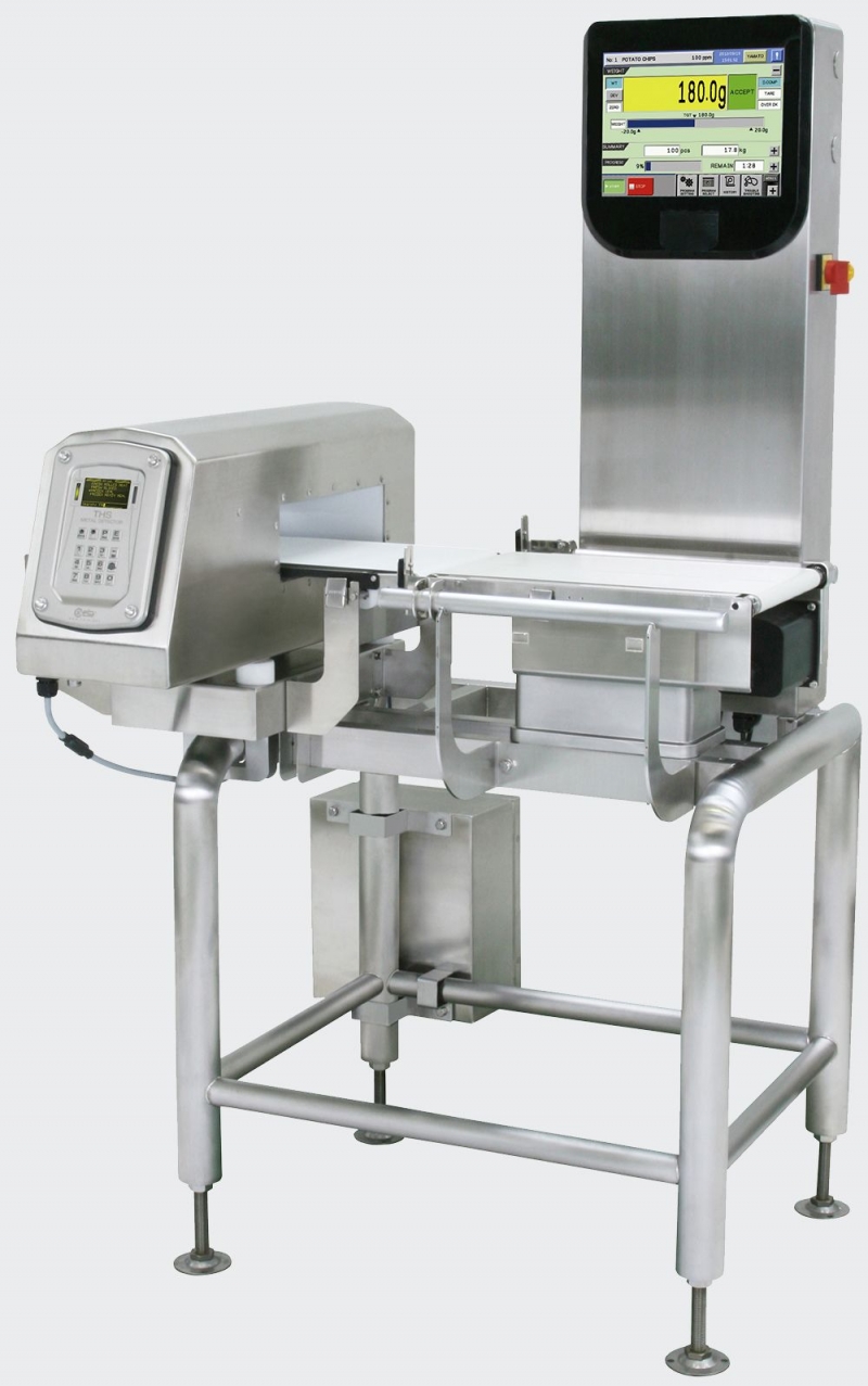 Checkweger met metaaldetectie gecombineerd in een machine voor optimale kwaliteit.