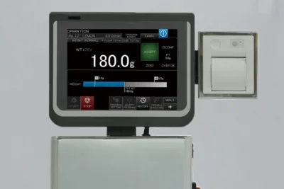 Touchscreen voor de weegmachine.